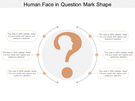 Human Face In Question Mark Shape Ppt PowerPoint Presentation Icon Clipart
