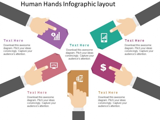 Human Hands Infographic Layout Powerpoint Template
