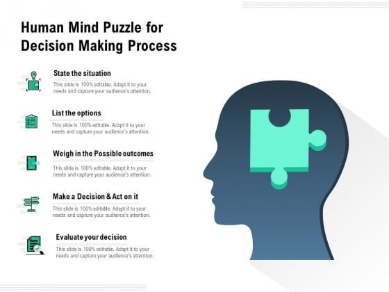 Human Mind Puzzle For Decision Making Process Ppt PowerPoint Presentation Gallery Slides PDF Human Mind Puzzle For Decision Making Process Ppt PowerPoint Presentation Gallery Slides PDF