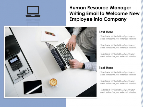 Human Resource Manager Writing Email To Welcome New Employee Into Company Ppt PowerPoint Presentation Summary Inspiration PDF Human Resource Manager Writing Email To Welcome New Employee Into Company Ppt PowerPoint Presentation Summary Inspiration PDF