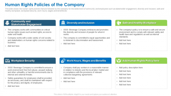 Human Rights Policies Of The Company Icons PDF Human Rights Policies Of The Company Icons PDF