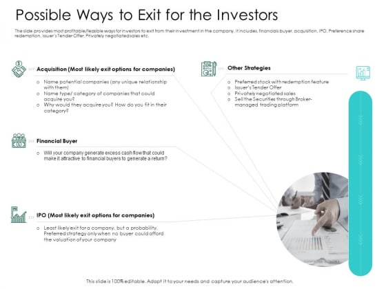 Hybrid Investment Pitch Deck Possible Ways To Exit For The Investors Rules PDF Hybrid Investment Pitch Deck Possible Ways To Exit For The Investors Rules PDF