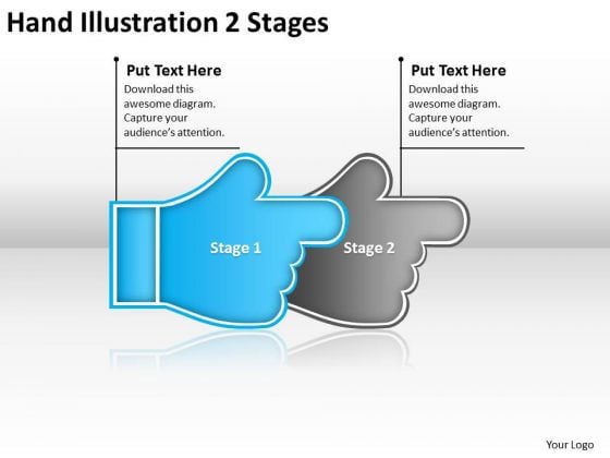 Hand Illustration 2 Stages Ppt Flow Charting PowerPoint Slides Hand Illustration 2 Stages Ppt Flow Charting PowerPoint Slides