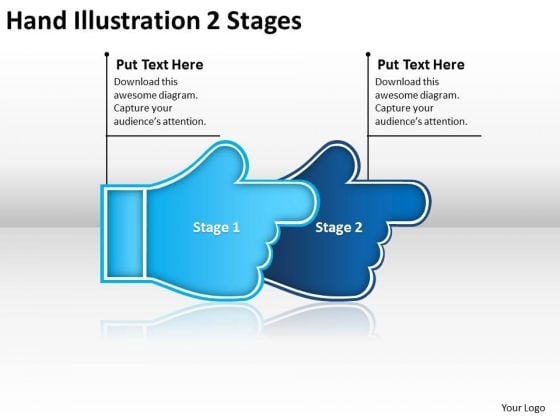 Hand Illustration 2 Stages Process Flow Chart For Manufacturing PowerPoint Slides Hand Illustration 2 Stages Process Flow Chart For Manufacturing PowerPoint Slides