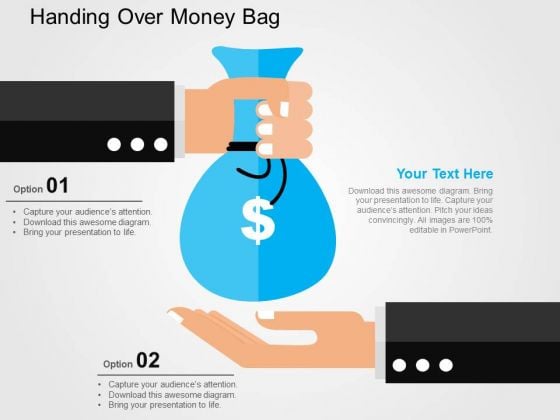 Handing Over Money Bag PowerPoint Templates Handing Over Money Bag PowerPoint Templates