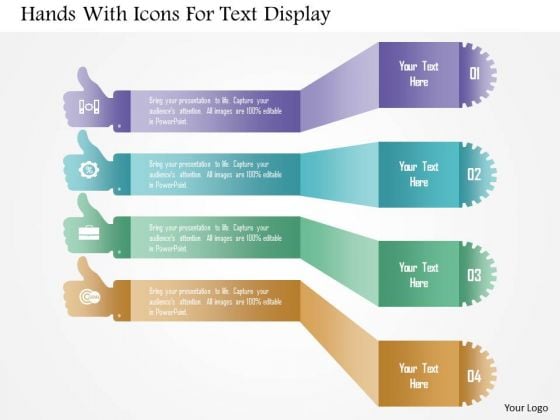 Hands With Icons For Text Display PowerPoint Template Hands With Icons For Text Display PowerPoint Template