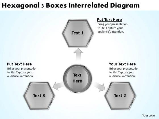 Hexagonal 3 Boxes Interrelated Diagram Business Plans PowerPoint Templates Hexagonal 3 Boxes Interrelated Diagram Business Plans PowerPoint Templates