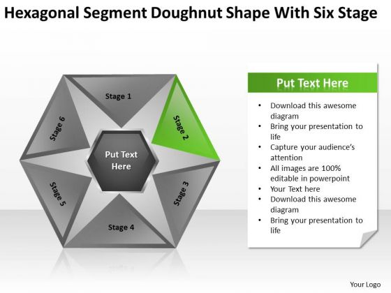Hexagonal Sagment Doughnut Shape With Six Stage Ppt Business Start Up Plan PowerPoint Slides
