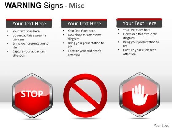 Highway Warning Signs PowerPoint Slides And Ppt Diagram Templates Highway Warning Signs PowerPoint Slides And Ppt Diagram Templates