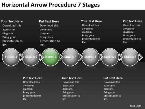 Horizontal Arrow Procedure 7 Stages Flow Chart PowerPoint Slides Horizontal Arrow Procedure 7 Stages Flow Chart PowerPoint Slides