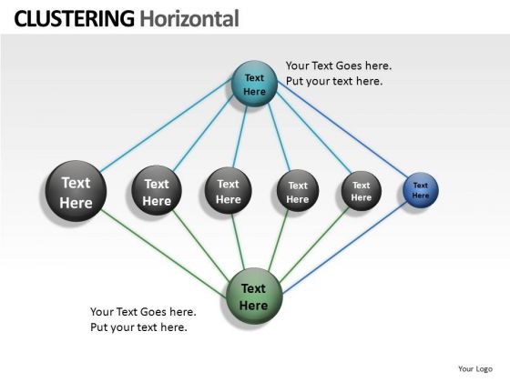 Horizontal Clustering PowerPoint Slides And Ppt Network Diagrams Horizontal Clustering PowerPoint Slides And Ppt Network Diagrams