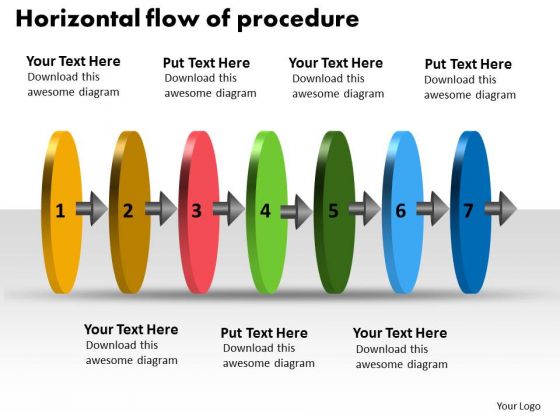 Horizontal Flow Of Procedure Flowchart Symbols PowerPoint Slides Horizontal Flow Of Procedure Flowchart Symbols PowerPoint Slides