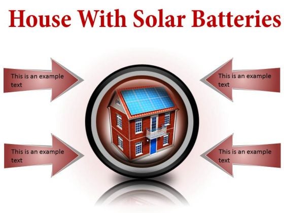 House With Solar Batteries Technology PowerPoint Presentation Slides Cc