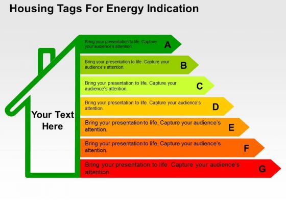 Housing Tags For Energy Indication PowerPoint Template Housing Tags For Energy Indication PowerPoint Template