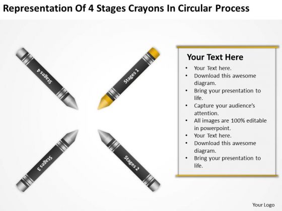 How To Draw Business Process Diagram 4 Stages Crayons Circular PowerPoint Slides How To Draw Business Process Diagram 4 Stages Crayons Circular PowerPoint Slides