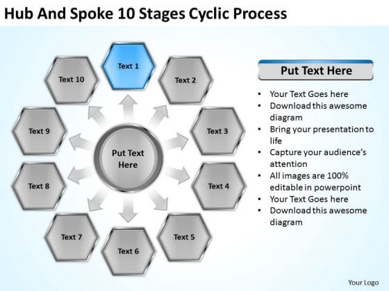Hub And Spoke 10 Stages Cyclic Process Creating Business Plan Template PowerPoint Slides Hub And Spoke 10 Stages Cyclic Process Creating Business Plan Template PowerPoint Slides