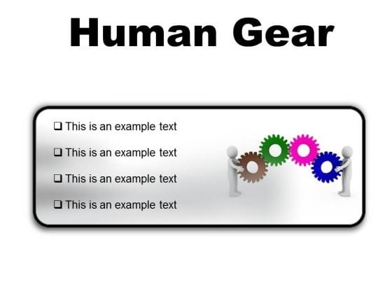 Human Gear Industrial PowerPoint Presentation Slides R