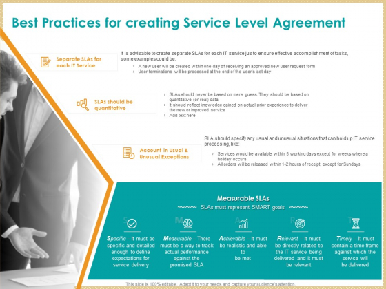 ITIL Service Quality Agreement Best Practices For Creating Service Level Agreement Ppt Pictures Deck PDF ITIL Service Quality Agreement Best Practices For Creating Service Level Agreement Ppt Pictures Deck PDF
