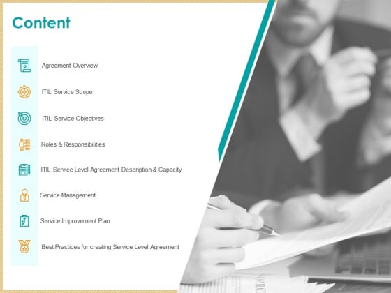 ITIL Service Quality Agreement Content Ppt Summary Model PDF ITIL Service Quality Agreement Content Ppt Summary Model PDF