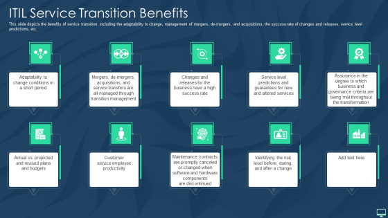 ITIL Service Transition Benefits Ppt Summary Graphics Template PDF