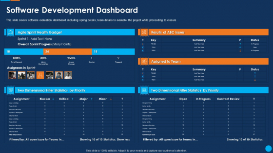 IT Application Development Project Plan Software Development Dashboard Portrait PDF IT Application Development Project Plan Software Development Dashboard Portrait PDF