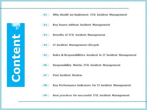 IT Infrastructure Library Incident Handling Procedure Content Mockup PDF IT Infrastructure Library Incident Handling Procedure Content Mockup PDF