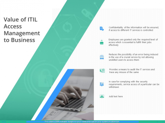 IT Infrastructure Library Permission Administration Value Of ITIL Access Management To Business Background PDF IT Infrastructure Library Permission Administration Value Of ITIL Access Management To Business Background PDF