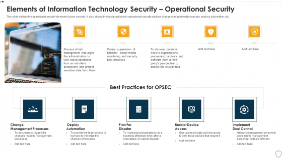 IT Security Elements Of Information Technology Security Operational Security Ppt Professional Format Ideas PDF IT Security Elements Of Information Technology Security Operational Security Ppt Professional Format Ideas PDF