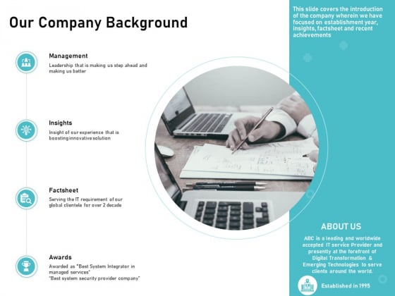 IT Support And Monitoring Services Pricing Our Company Background Ideas PDF IT Support And Monitoring Services Pricing Our Company Background Ideas PDF