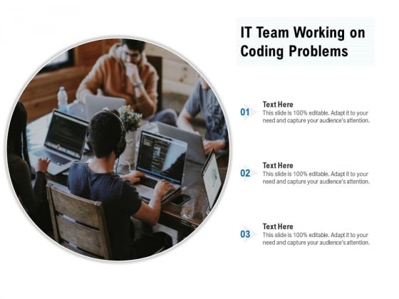 IT Team Working On Coding Problems Ppt PowerPoint Presentation Gallery Design Inspiration PDF