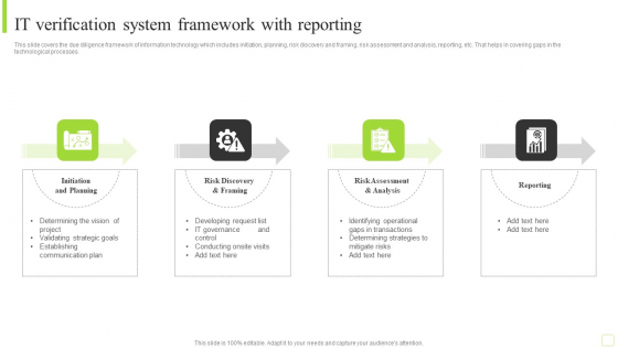 IT Verification System Framework With Reporting Brochure PDF