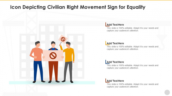 Icon Depicting Civilian Right Movement Sign For Equality Ideas PDF Icon Depicting Civilian Right Movement Sign For Equality Ideas PDF