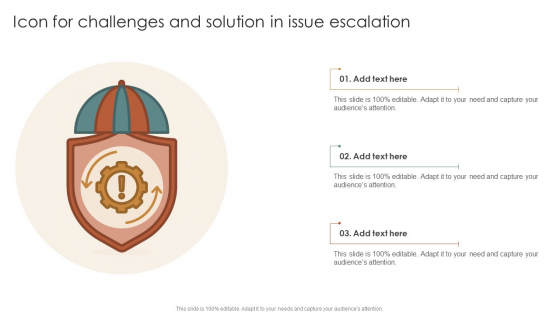 Icon For Challenges And Solution In Issue Escalation Download PDF