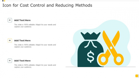 Icon For Cost Control And Reducing Methods Information PDF