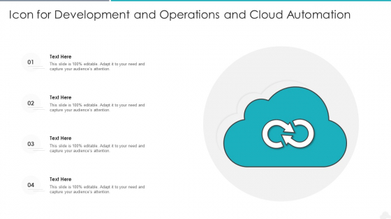 Icon For Development And Operations And Cloud Automation Inspiration PDF