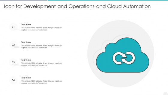 Icon For Development And Operations And Cloud Automation Inspiration PDF Icon For Development And Operations And Cloud Automation Inspiration PDF