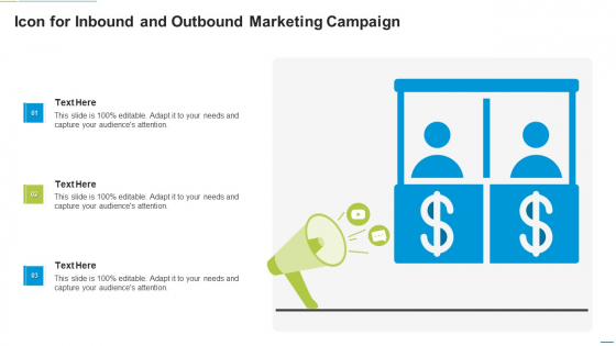 Icon For Inbound And Outbound Marketing Campaign Inspiration PDF