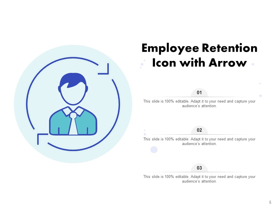 Icon For Retaining Customer Circle Arrow Document Employee Retention Ppt PowerPoint Presentation Complete Deck content ready professionally