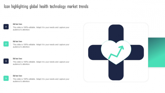 Icon Highlighting Global Health Technology Market Trends Brochure PDF