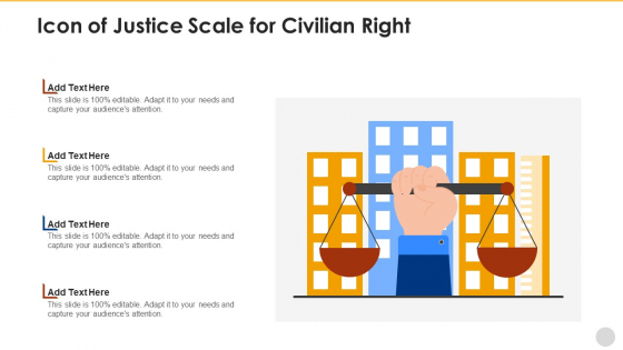Icon Of Justice Scale For Civilian Right Inspiration PDF