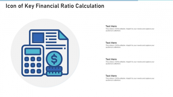Icon Of Key Financial Ratio Calculation Professional PDF