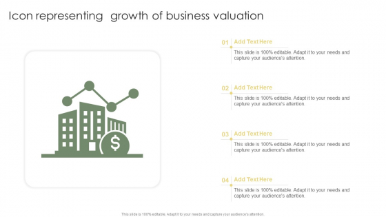 Icon Representing Growth Of Business Valuation Ppt Ideas Outfit PDF