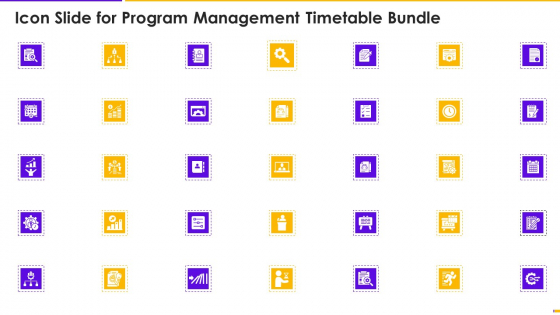 Icon Slide For Program Management Timetable Bundle Ppt Ideas Information PDF