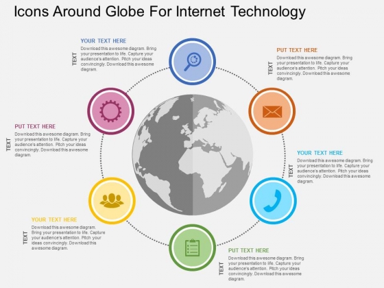 Icons Around Globe For Internet Technology Powerpoint Templates Icons Around Globe For Internet Technology Powerpoint Templates