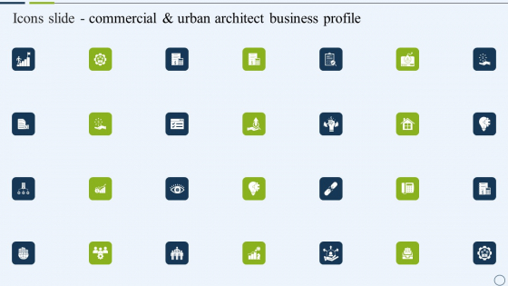 Icons Slide Commercial And Urban Architect Business Profile Download PDF