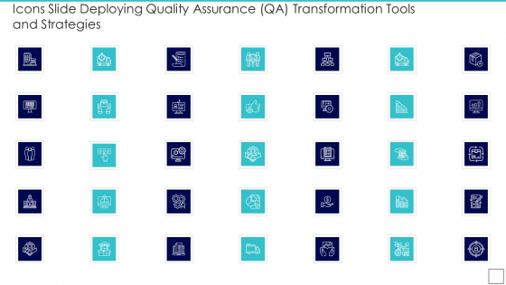 Icons Slide Deploying Quality Assurance QA Transformation Tools And Strategies Sample PDF