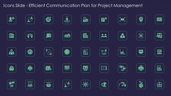 Icons Slide Efficient Communication Plan For Project Management Mockup PDF