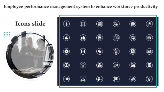 Icons Slide Employee Performance Management System To Enhance Workforce Productivity Brochure PDF