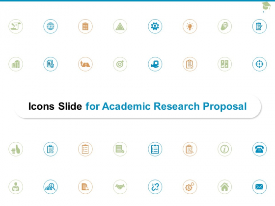 Icons Slide For Academic Research Proposal Ppt PowerPoint Presentation Layouts Graphics Example