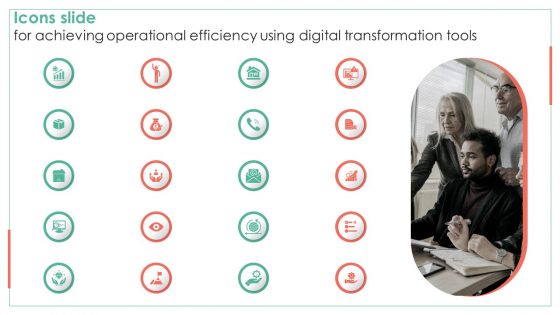 Icons Slide For Achieving Operational Efficiency Using Digital Transformation Tools Icons PDF